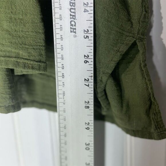 Rachel Zoe 3X Olive Green Embroidered Boho Peasant Tunic Top Blouse Festival - Picture 5 of 7